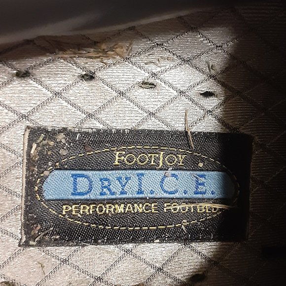 Footjoy Men's Dry ICE White/Black/Brown Soft Spike Golf Shoes 59905P Size 10.5W - Picture 6 of 8